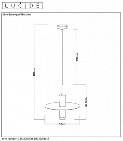 Подвесной светильник Lucide Selin 03322/01/37
