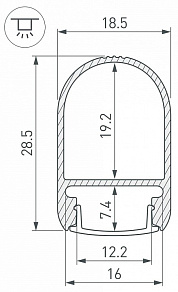 Профиль накладной Arlight WARDROBE 054943