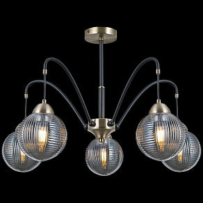 Люстра на штанге ILLUMICO  IL0433-5PSQ-79 BK AB