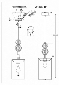 Подвесной светильник Moderli Brumi V11876-1P