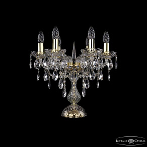 Настольная лампа декоративная Bohemia Ivele Crystal 1415 1415L/6/141-39 G