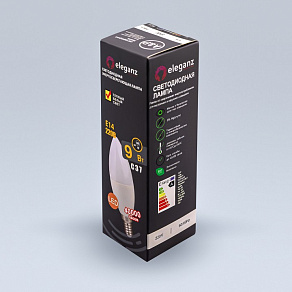 Лампа светодиодная Eleganz  E14 9Вт 3000K EL-0080