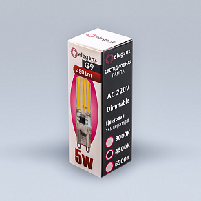 Лампа светодиодная Eleganz  G9 5Вт 4500K 1993