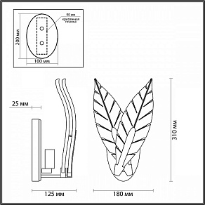 Бра Odeon Light Floweri 4838/1W