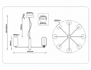 Подвесная люстра Ambrella Light LH LH11109
