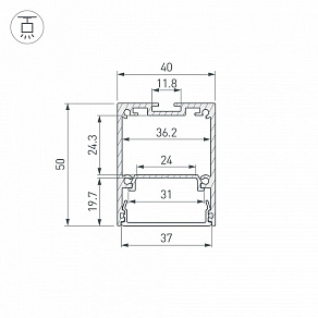 Профиль накладной Arlight LINE 053898