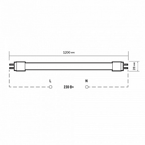 Лампа светодиодная Jazzway  G13 18Вт 6500K FLL T8-1200 18w 6500K G13