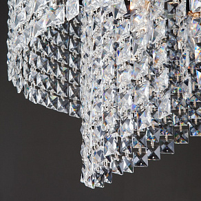 Люстра на штанге Eurosvet Leoni 10090/5 хром/прозрачный хрусталь Strotskis