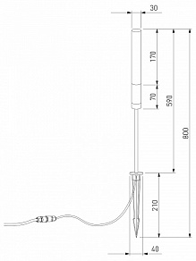 Наземный высокий светильник Elektrostandard Invi 35155/F