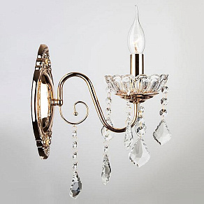 Бра Eurosvet 3906 3906/1 золото/прозрачный хрусталь Strotskis