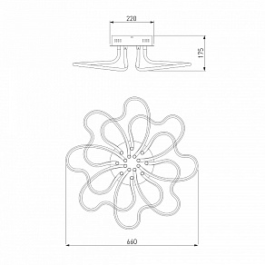 Потолочная люстра Eurosvet Floret 90235/8 белый Smart