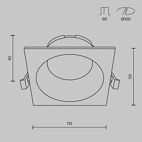 Встраиваемый светильник Maytoni Technical Share DL126-GX53-SQ-B