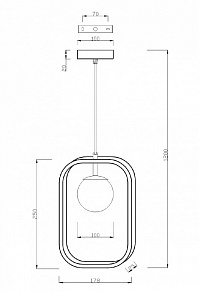 Подвесной светильник Maytoni Avola MOD431-PL-01-WS