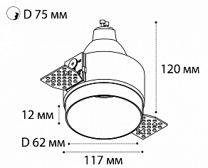 Встраиваемый светильник Italline DL 2248 DL 2248 black