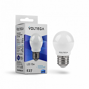Лампа светодиодная Voltega Globe 10W E27 10Вт 4000K VG2-G45E27cold10W