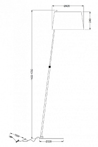 Торшер Maytoni Bergamo MOD613FL-01W