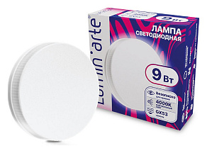 Лампа светодиодная Luminarte  GX53 9Вт 4000K LSTD-GX-9W4KGX53