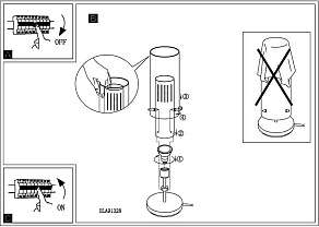 Настольная лампа декоративная Eglo Pinto 1 91328