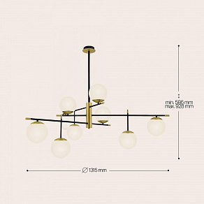 Подвесная люстра Maytoni Nostalgia MOD048PL-09G