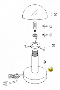 Настольная лампа декоративная Globo Otti 21935