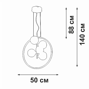 Подвесная люстра Vitaluce V3889DT V3889DT-1/5+1S