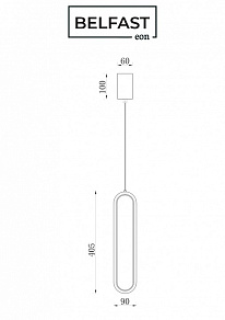 Подвесной светильник Belfast Nevis 86227-1W-41 BL