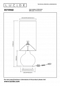 Торшер Lucide Esterad 10719/81/30