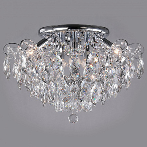 Потолочная люстра Eurosvet Crystal 10081/6 хром/прозрачный хрусталь Strotskis