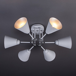 Люстра на штанге Eurosvet Nigella 70052/6 серый/серебро