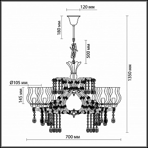 Подвесная люстра Odeon Light Mount 2936/8