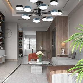 Люстра на штанге Arte Milano Ferrara 250906/12B Bk/Gr