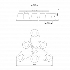 Потолочная люстра Eurosvet Phortos 60075/6 античная бронза