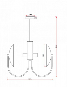 Люстра на штанге Freya Ellipse FR5320PL-04B