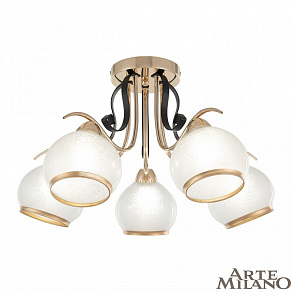 Потолочная люстра Arte Milano AMALFI-323306 323306/5 FG+BK