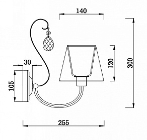 Бра Freya Vanda FR2030WL-02G