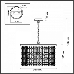 Подвесная люстра Odeon Light Raini 4845/6