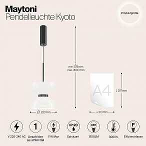 Подвесной светильник Maytoni Kyoto MOD178PL-L11B3K