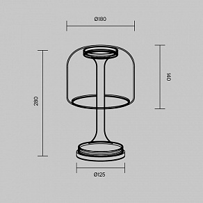 Настольная лампа декоративная Maytoni Spirito MOD286TL-L8W3K