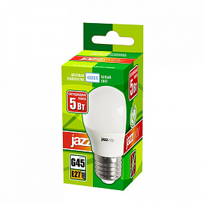 Лампа светодиодная Jazzway  E27 5Вт 4000K PLED-ECO-G45 5w E27 4000K