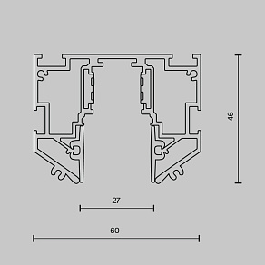Трек встраиваемый Maytoni Technical Busbar TRX034-SCH-423B