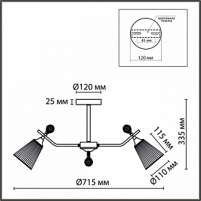 Люстра на штанге Lumion Aurica 8046/6C
