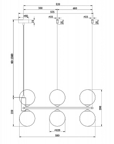 Подвесная люстра Maytoni Ring MOD013PL-06B