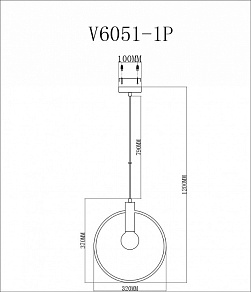 Подвесной светильник Moderli Sachara V6051-1P