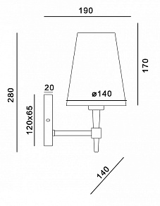 Бра Maytoni Zaragoza H001WL-01BS