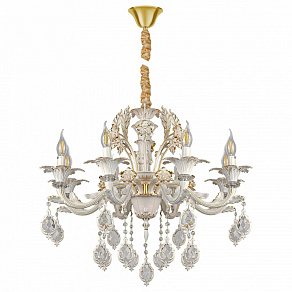 Подвесная люстра AM-Group CLEOPATRA CLEOPATRA SP8 WH+GL
