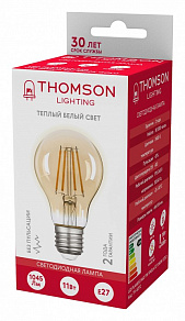 Лампа светодиодная Thomson Filament A60 E27 11Вт 2400K TH-B2112