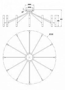 Потолочная люстра Maytoni Vigo MOD620CL-24B