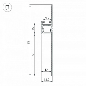 Профиль для плинтусов Arlight PLINTUS 041776