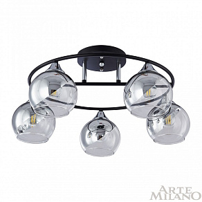 Потолочная люстра Arte Milano AMALFI-322403 322403/5 BK+CR