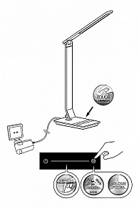 Настольная лампа офисная Globo Drina 58276